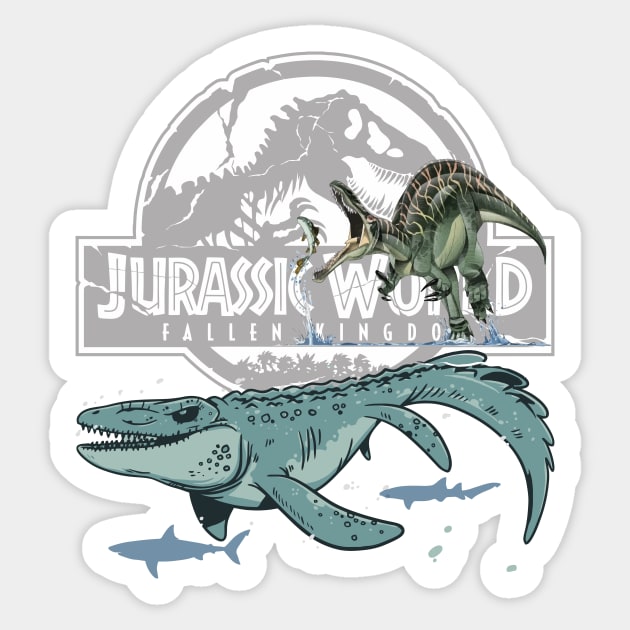 The Colossal Swimming Creature Sticker by WorldDinosaurs